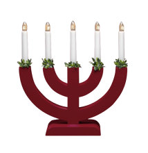 Adventsljusstake Båge 5-armad Röd Konstsmide